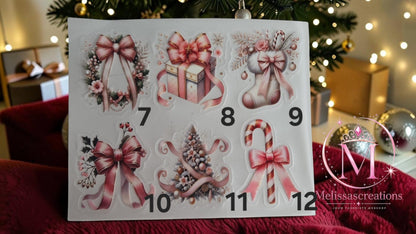 Kerststickers alleen voor rond bakje 1
