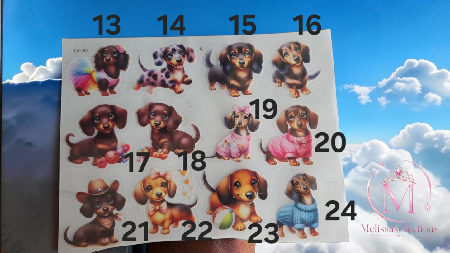 Stickers voor alleen rond of vierkant bakje 2