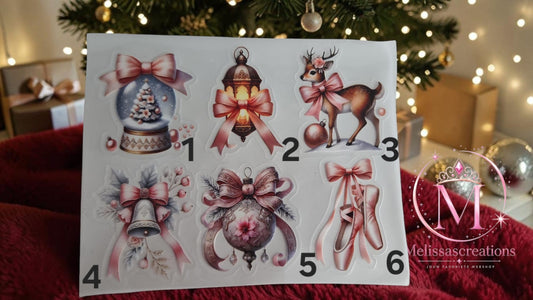Kerststickers alleen voor rond bakje 1