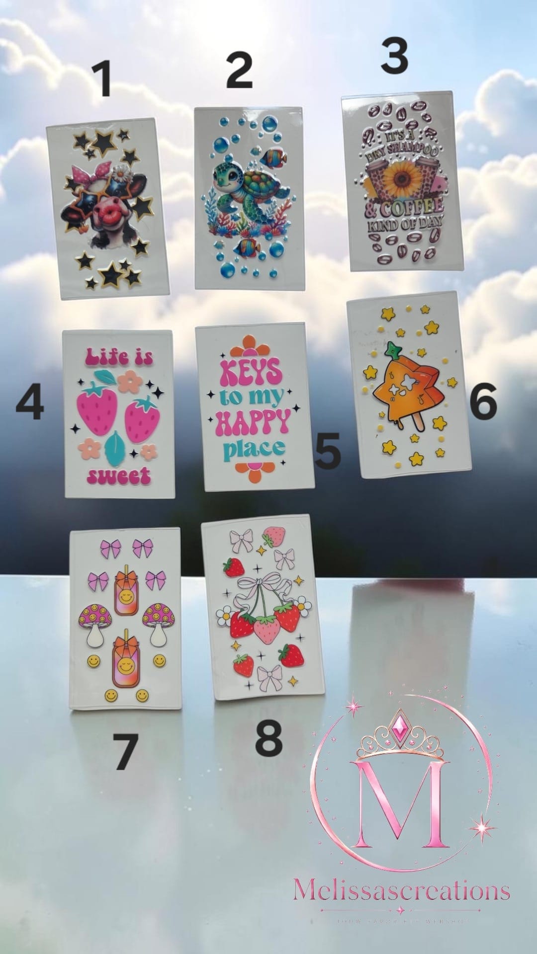 Stickers sleutelhanger / bakje 1